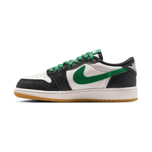 Air Jordan 1 Retro Low OG 'Phantom and Pine Green' Big Kids' Shoes