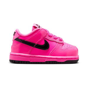 Nike Dunk Low SE 'Pink Blast Black Patent' Baby/Toddler Shoes