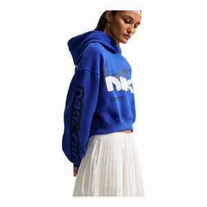 Nike Studio Fleece Medium Weight Women's Cropped Oversized Pullover Hoodie