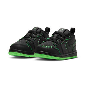 Jordan 1 Low SE 'Black Scream Green Dark Smoke Grey Black' Baby/Toddler Shoes