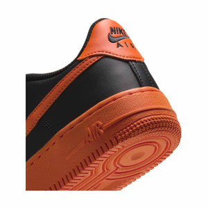 Nike Air Force 1 'Black Safety Orange' Big Kids' Shoes