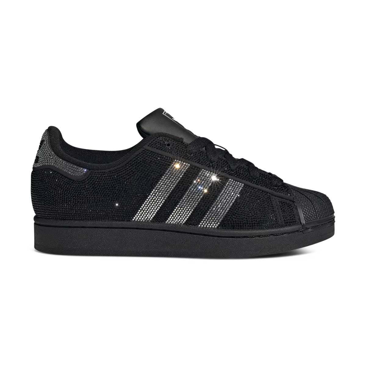 Adidas Superstar II 'Rhinestone Black Silver' Women's Shoes - WOMENS CASUAL