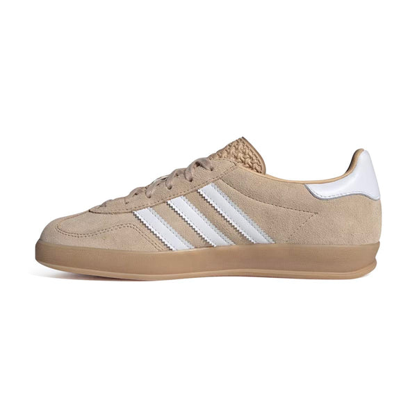 adidas gazelle silver green womens adidas Women's Originals Gazelle Indoor Shoes, Magic Beige / Cloud White / Gum / 9.5