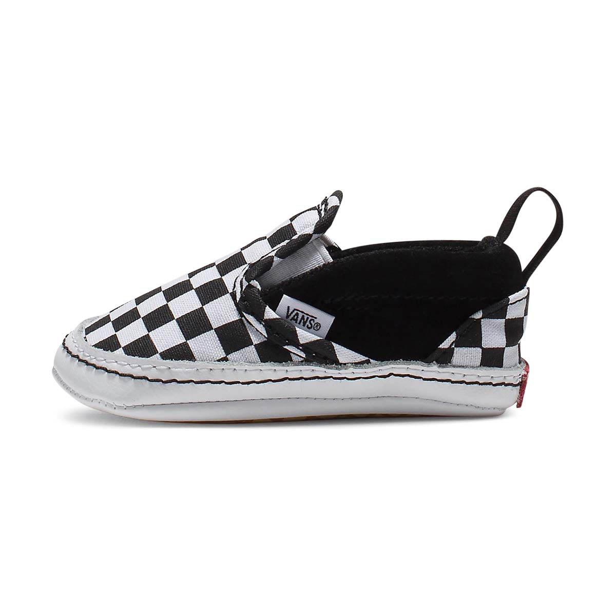 Infant Slip-On V Checkerboard Crib Shoe -
