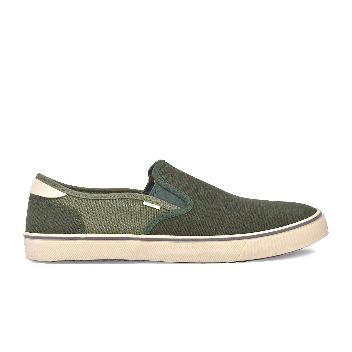 White Canvas Men's Baja Slip-Ons Topanga Collection -