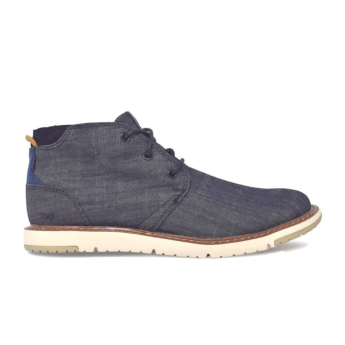 Black Crosshatch Denim Men's Navi Boots -