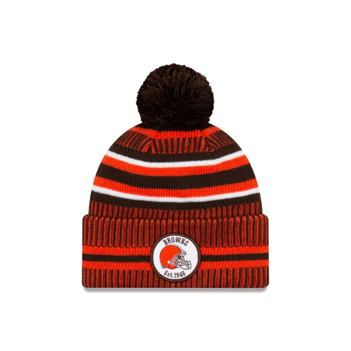 CLEVELAND BROWNS OFFICIAL NFL SIDELINE HOME COLD WEATHER SPORT KNIT ORANGE/BROWN -