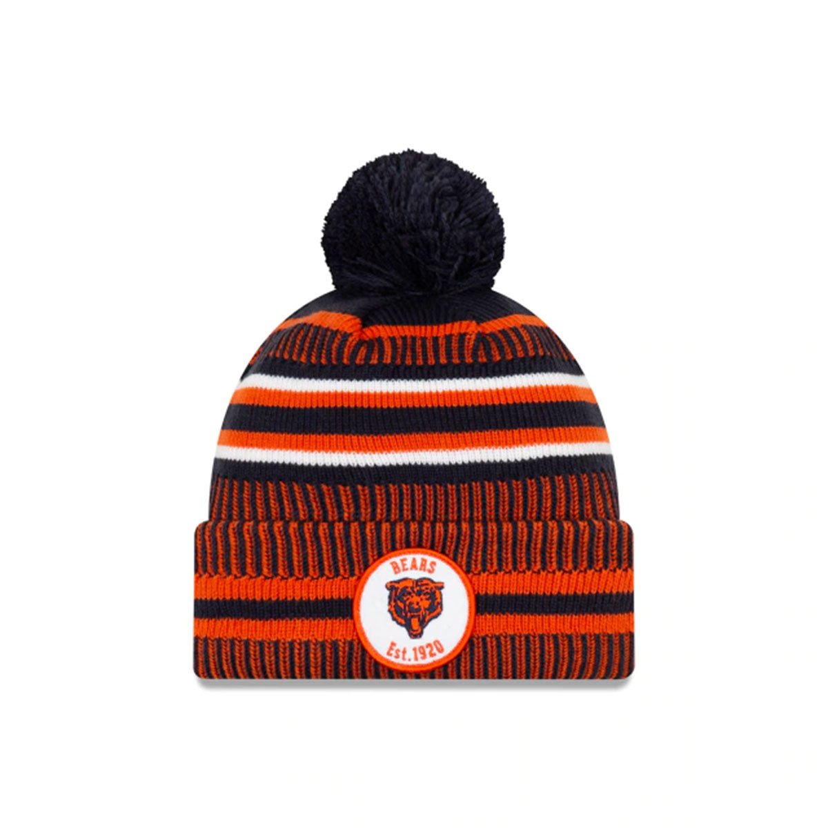 CHICAGO BEARS OFFICIAL NFL SIDELINE HOME COLD WEATHER SPORT KNIT ORANGE/BLUE -