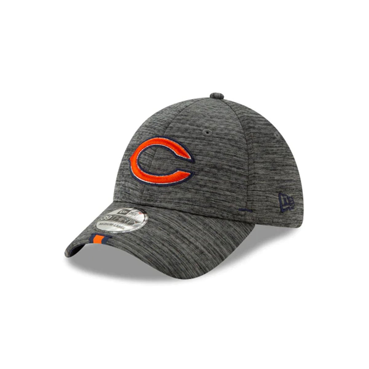 CHICAGO BEARS NFL TRAINING GRAPHITE 39THIRTY STRETCH FIT GRAY/ORANGE -