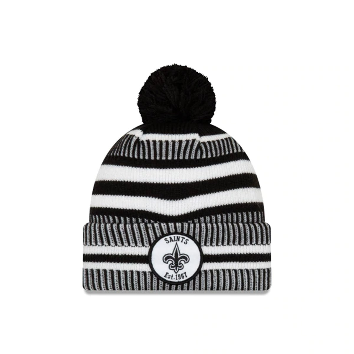 NEW ORLEANS SAINTS NFL SIDELINE HOME COLD WEATHER SPORT KNIT BLACK/WHITE -