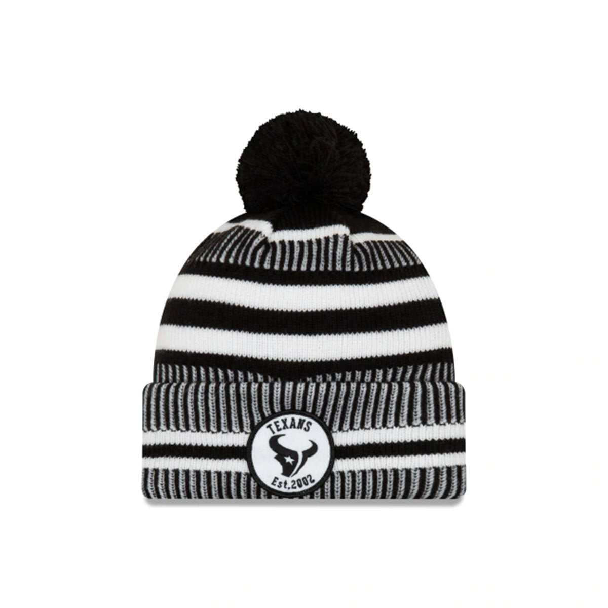 HOUSTON TEXANS NFL SIDELINE HOME COLD WEATHER SPORT KNIT BLACK/WHITE -