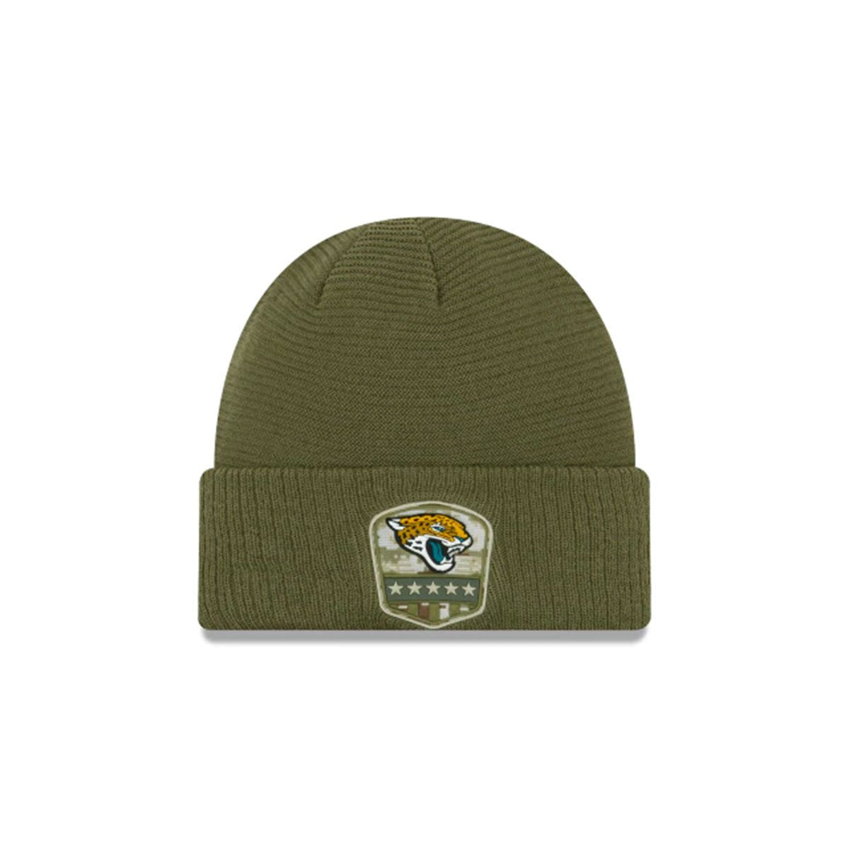JACKSONVILLE JAGUARS SALUTE TO SERVICE CUFF KNIT GREEN/YELLOW -