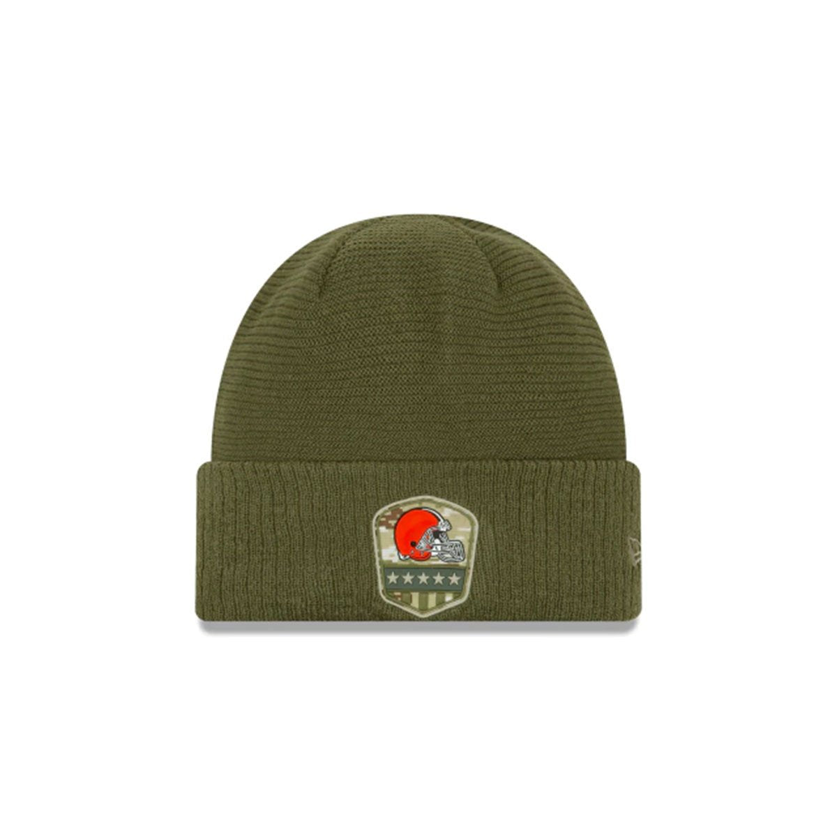 CLEVELAND BROWNS SALUTE TO SERVICE CUFF KNIT GREEN/ORANGE -