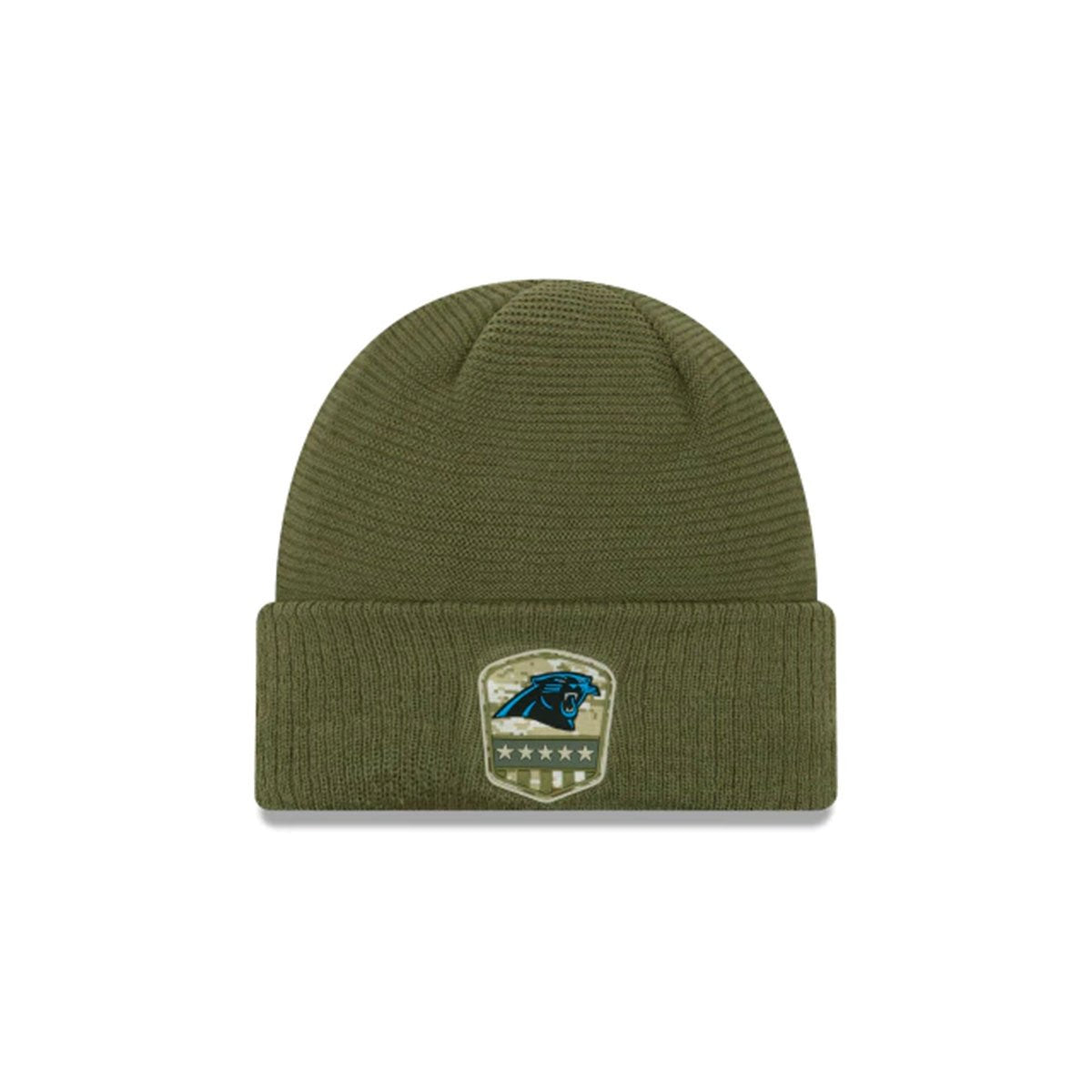 CAROLINA PANTHERS  SALUTE TO SERVICE CUFF KNIT GREEN/TEAL -