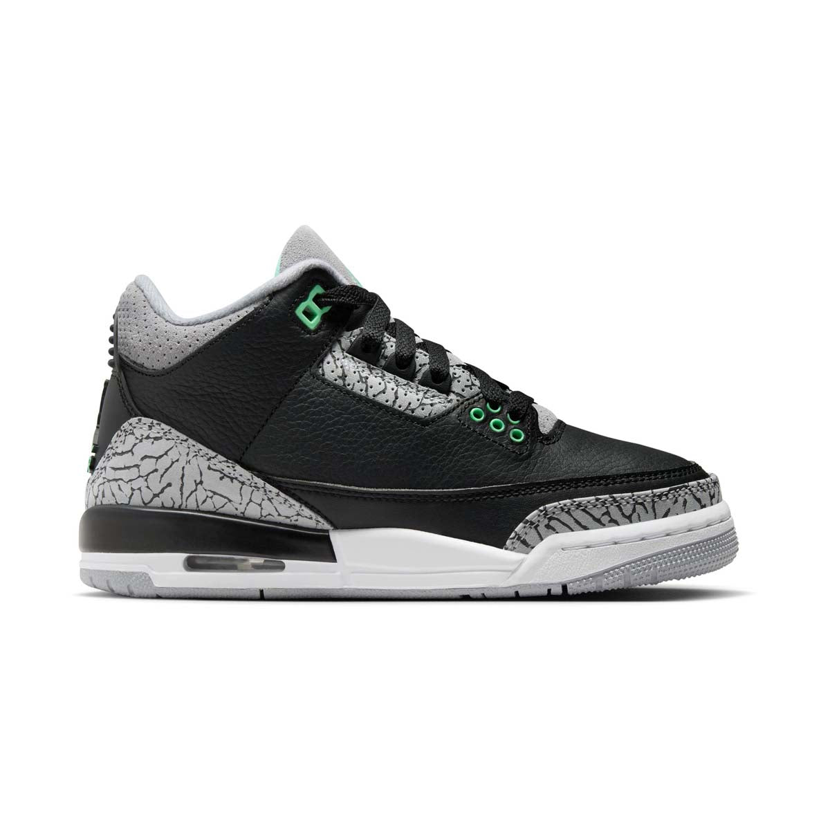 Air Jordan 3 Retro 'Green Glow' Big Kids' Shoes -