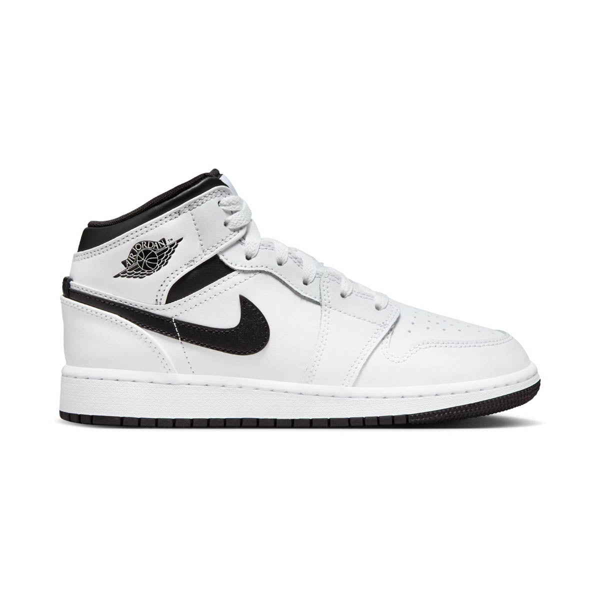 Air Jordan 1 Mid 'Reverse Panda' Big Kids' Shoes -