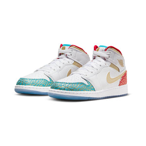 Air Jordan 1 Mid Sneaker School Big Kids' Shoes
