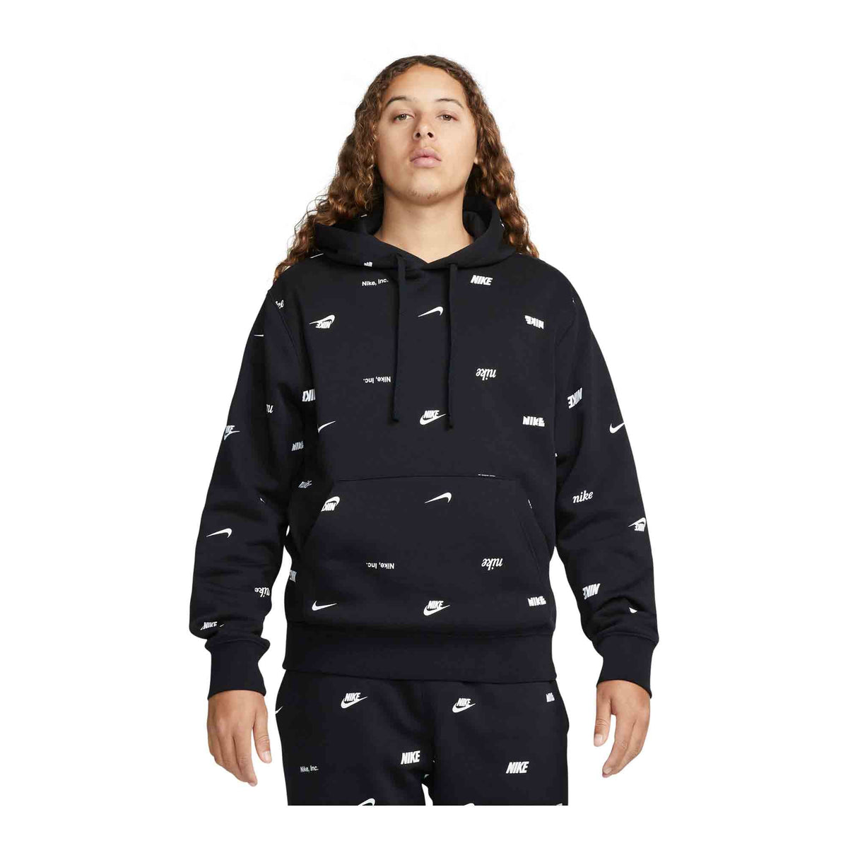 Nike Club Fleece Men's Allover Print Pullover Hoodie - Jackets and Outerwear
