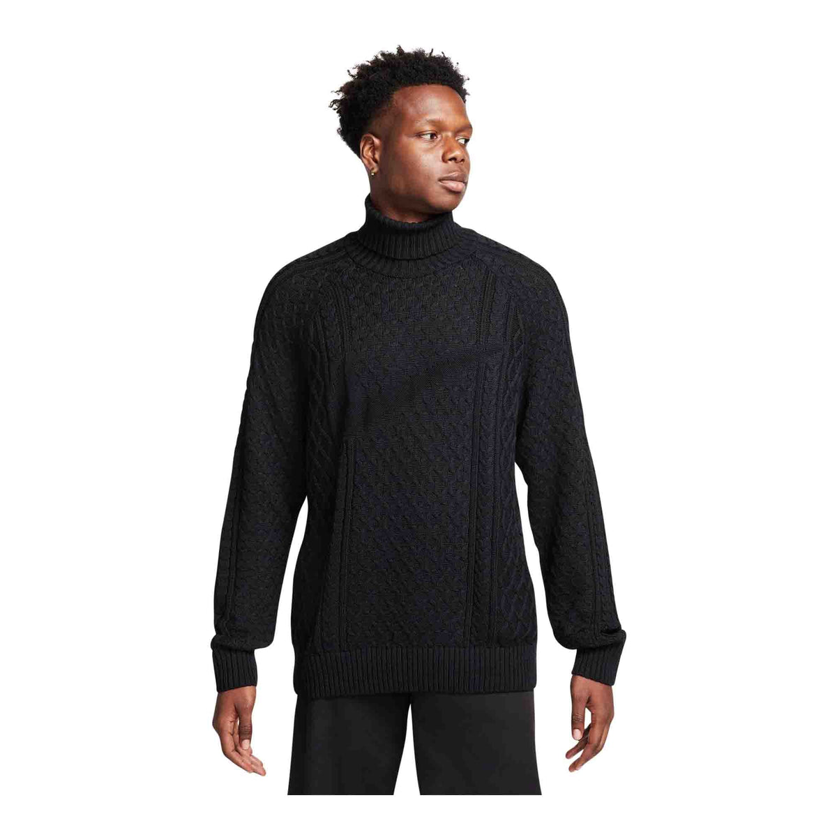 Nike Life Men's Cable Knit Turtleneck Sweater - Sweats & Fleece