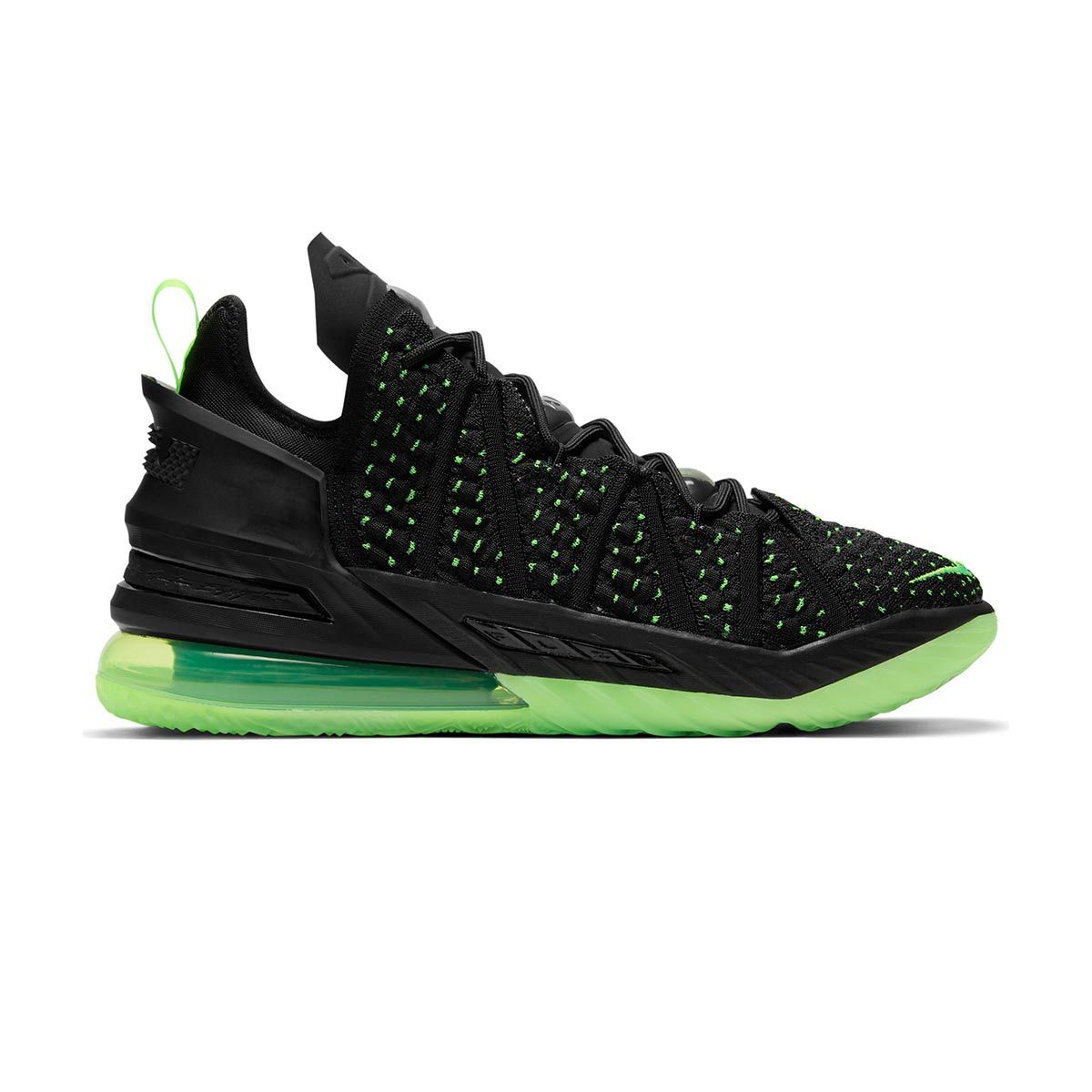 Men's LeBron 18 Black/Electric Green -
