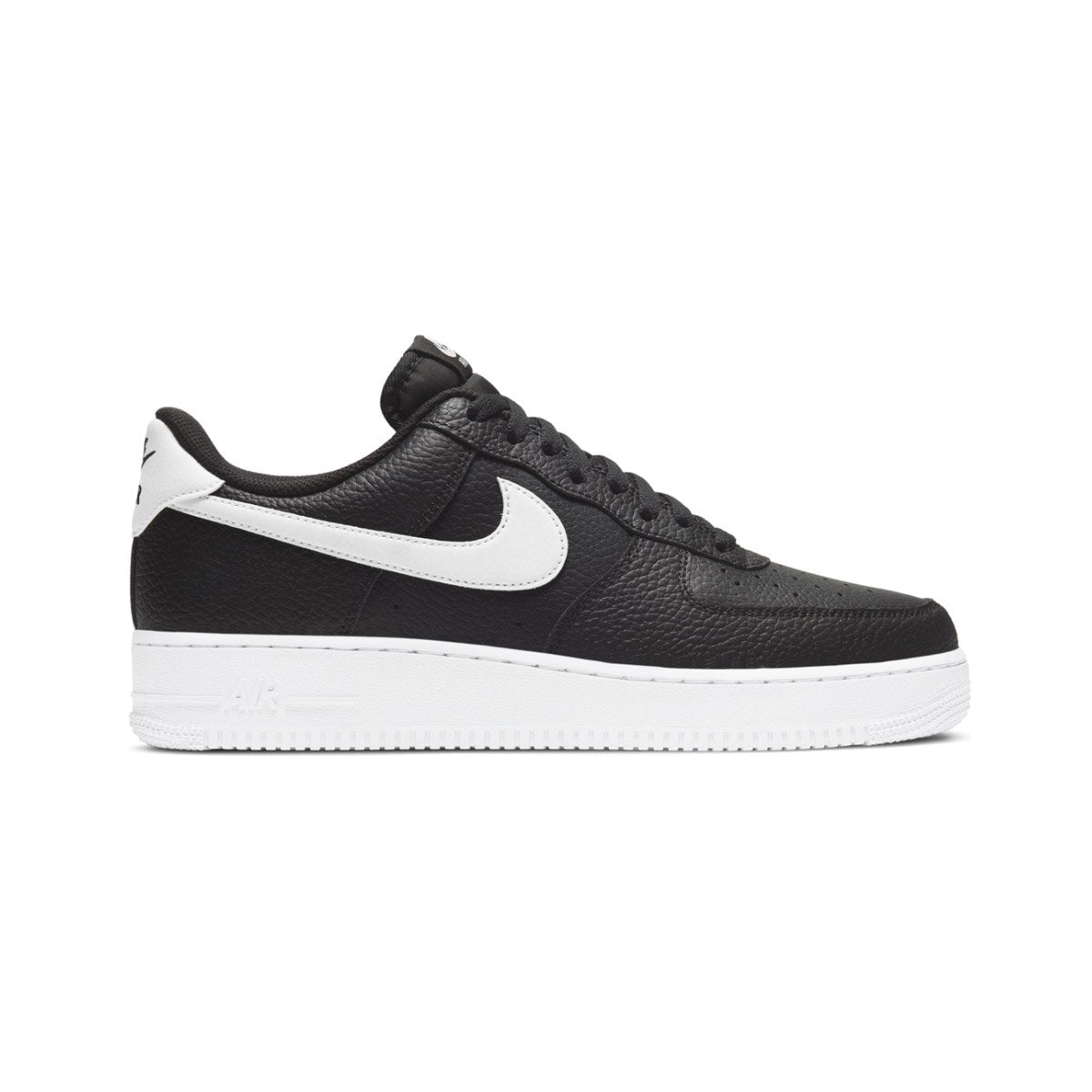 Nike Air Force 1 '07 'Black White Pebbled Leather' Men's Shoes -