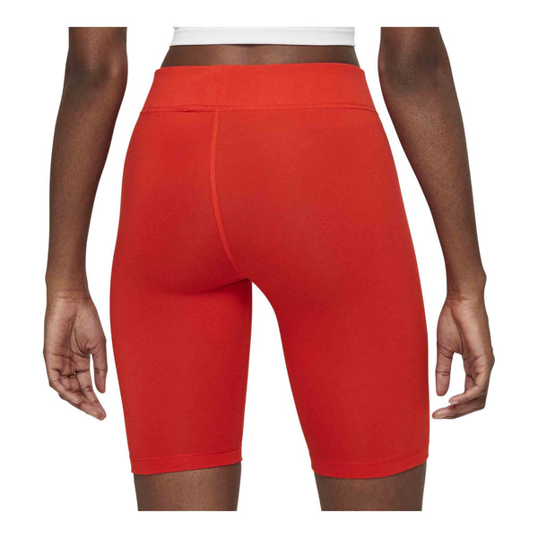 Red nike biker online shorts