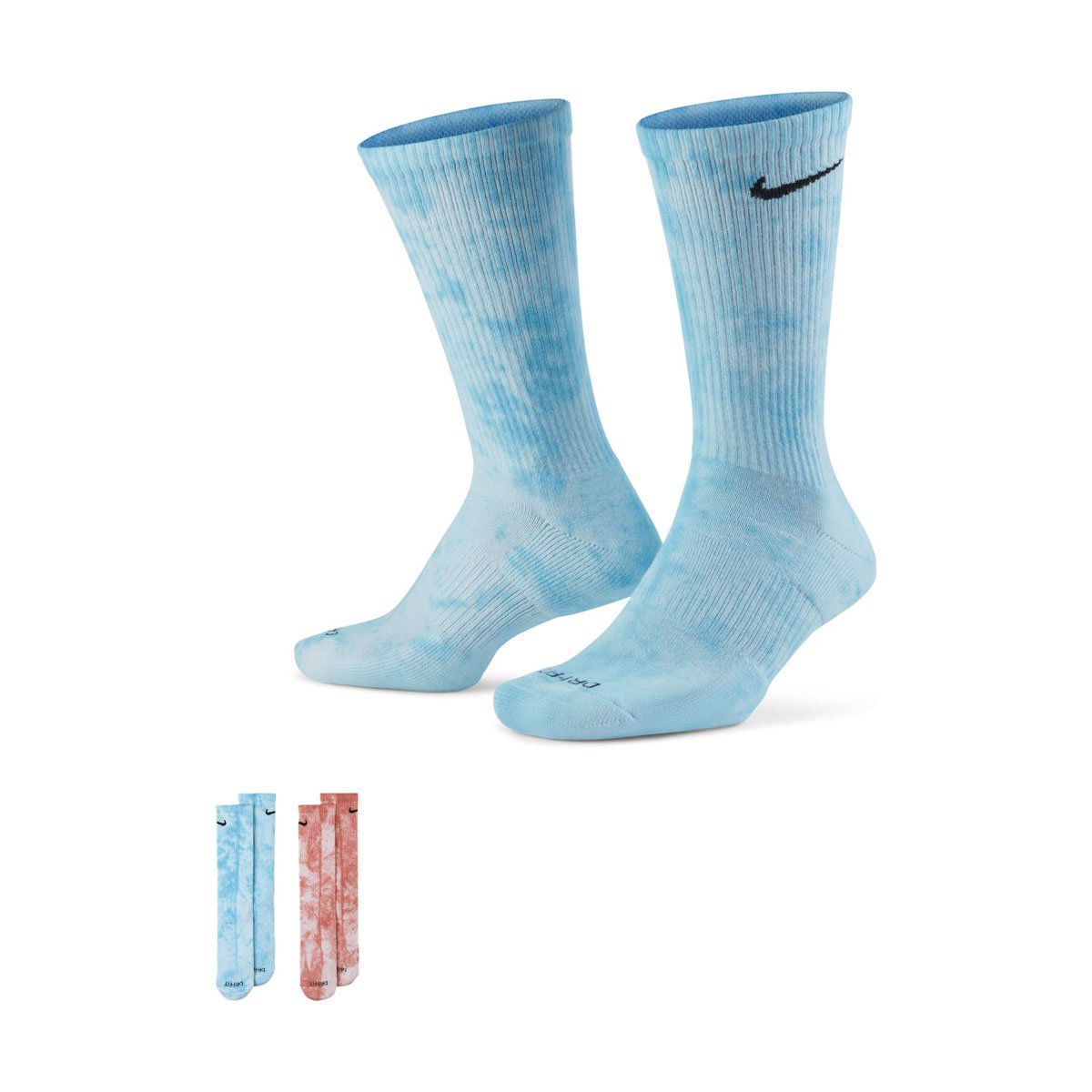 Nike Everyday Plus Cushioned Tie-Dye Crew Socks (2 Pairs) -