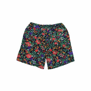 FLORAL SHORT BLACK
