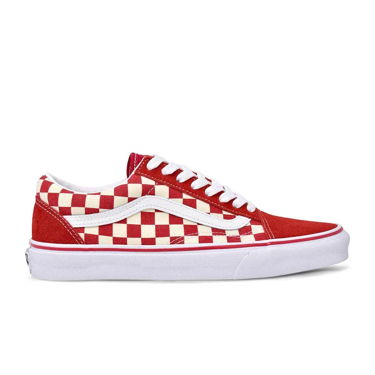 Old Skool (Primary Check) Red/White -
