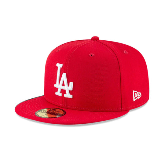 Scarlet Basic 59FIFTY 'Los Angeles Dodgers' Fitted Hat