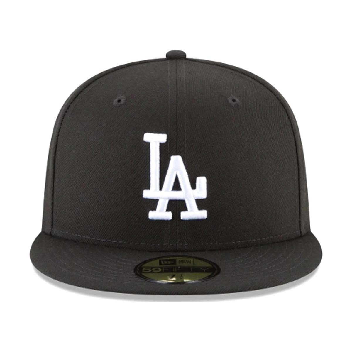 Black and White Basic 59FIFTY Fitted Dodgers Cap - 