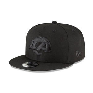 Basic Black on Black 9FIFTY 'Los Angeles Rams' Snapback Hat