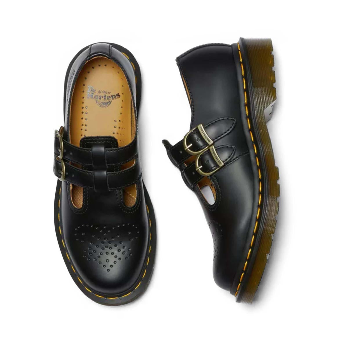 8065 Smooth Leather Mary Jane Shoes - 