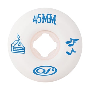 45mm Lil Dough Butts Mini Chubbies White 99a OJ Wheels (45MM)
