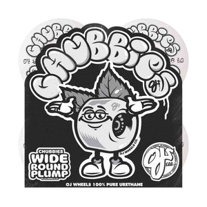 54mm Throw Ups Chubbies White 99a OJ Wheels (54MM)