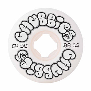 54mm Throw Ups Chubbies White 99a OJ Wheels (54MM)