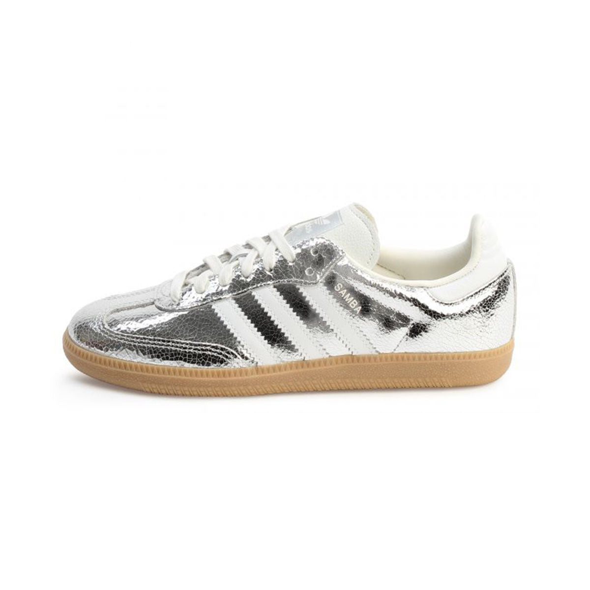 Adidas Samba OG &#39;Silver Cracked Metallic Leather&#39; Women&#39;s Shoes