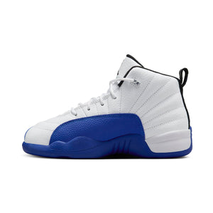 Jordan 12 Retro 'White & Game Royal' Little Kids' Shoes