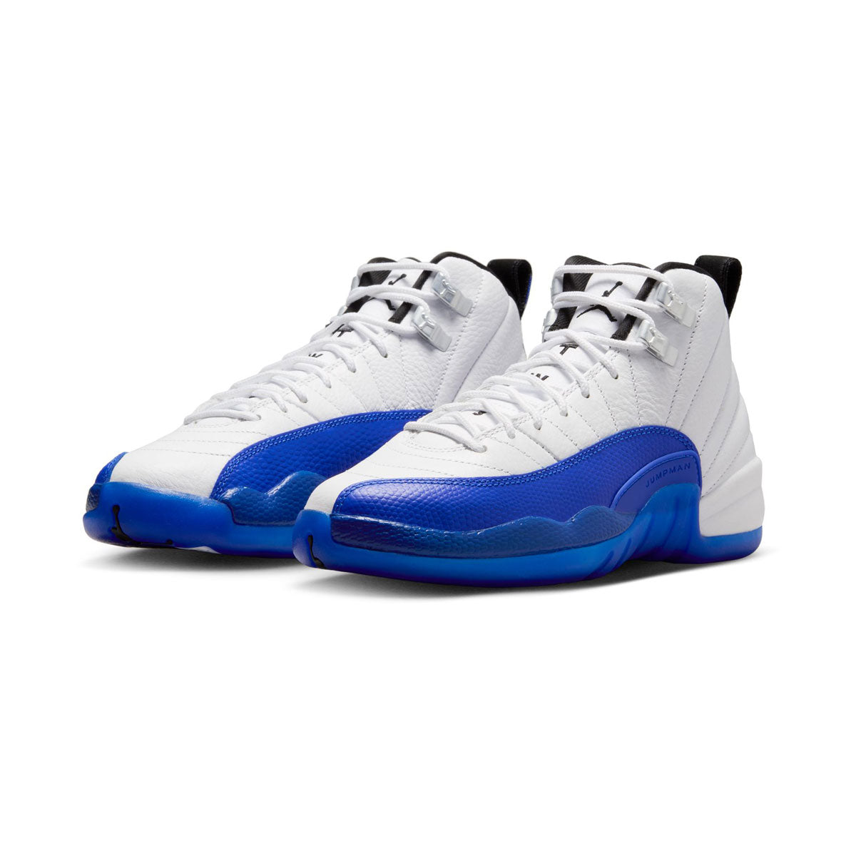 Air Jordan 12 Retro &#39;White &amp; Game Royal&#39; Big Kids&#39; Shoes