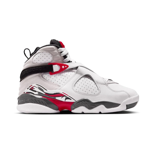 Air Jordan 8 Retro 'White and True Red' Big Kids' Shoes