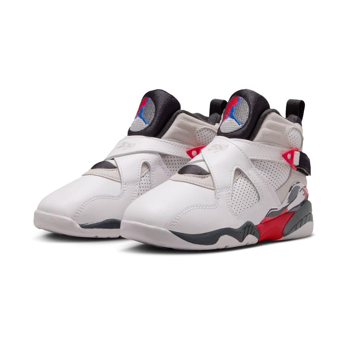 Jordan 8 Retro 'White and True Red' Little Kids' Shoes - 