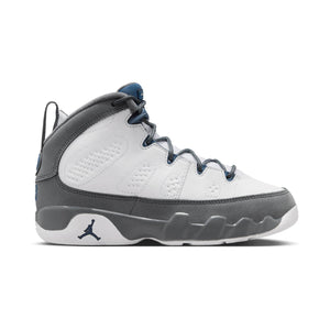 Air Jordan 9 Retro 'Flint Grey and French Blue' Little Kids' Shoes