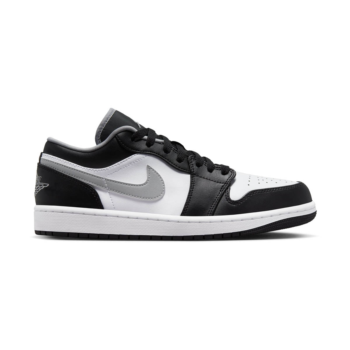 Shop Air Jordan 1 Low 'Black and Particle Grey' Men's Shoes