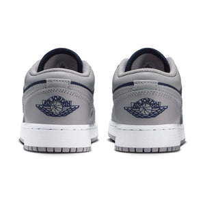 Air Jordan 1 Low 'Tech Gray College Navy' Big Kids' Shoes