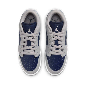 Air Jordan 1 Low 'Tech Gray College Navy' Big Kids' Shoes
