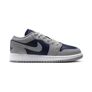 Air Jordan 1 Low 'Tech Gray College Navy' Big Kids' Shoes