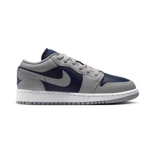 Air Jordan 1 Low 'Tech Gray College Navy' Big Kids' Shoes