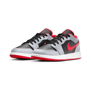 Air Jordan 1 Low 'Cement Fire Red' Big Kids' Shoes