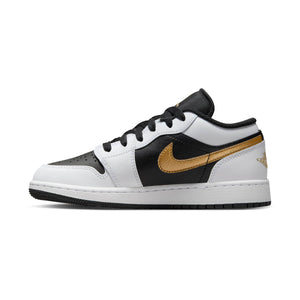 Air Jordan 1 Low 'Gold Swoosh' Big Kids' Shoes