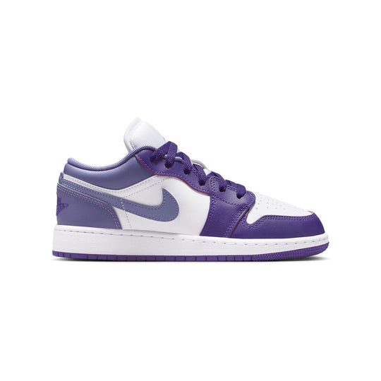 Air Jordan 1 Low 'Dusty Amethyst White and Purple' Big Kids' Shoes